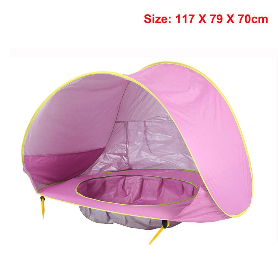 Prática Barraca Infantil com Piscina e Proteção UV
