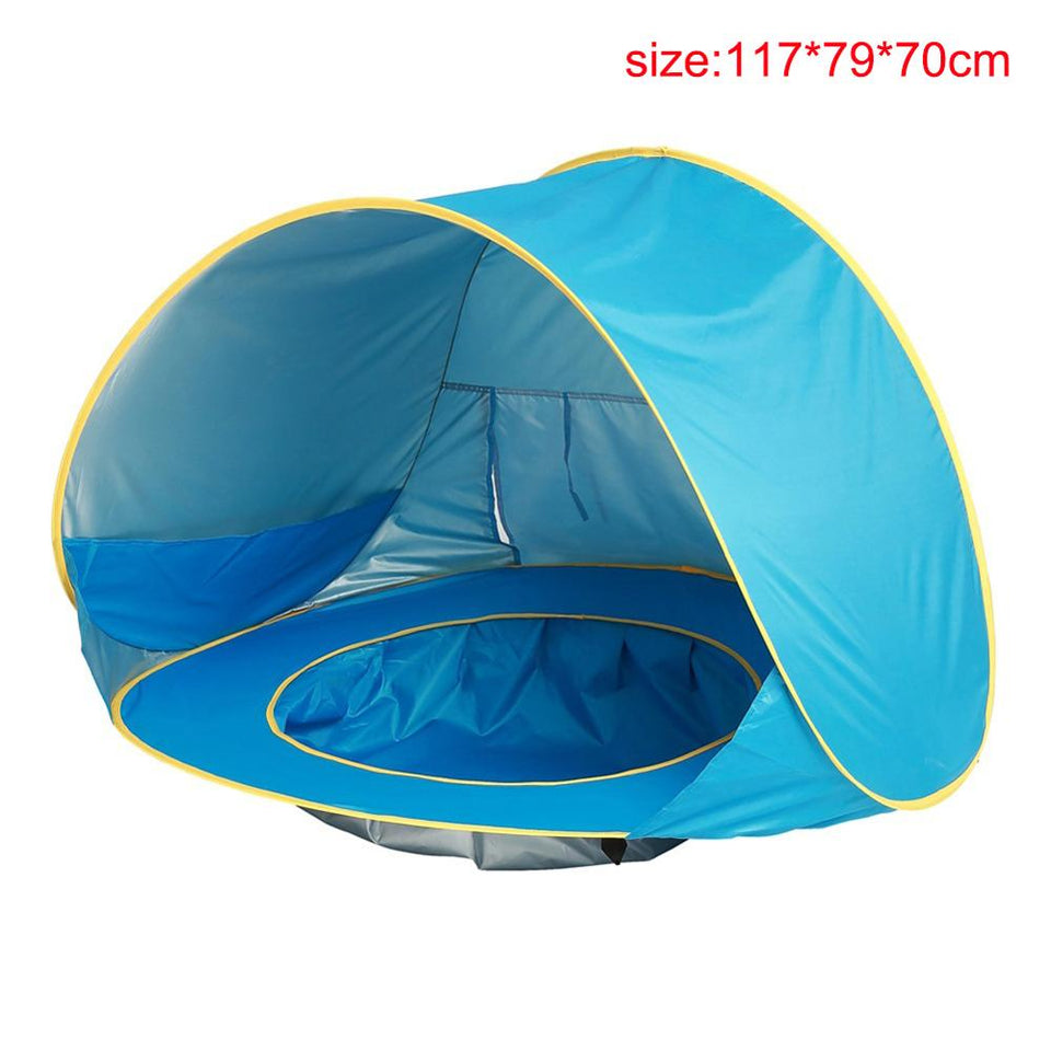 Prática Barraca Infantil com Piscina e Proteção UV