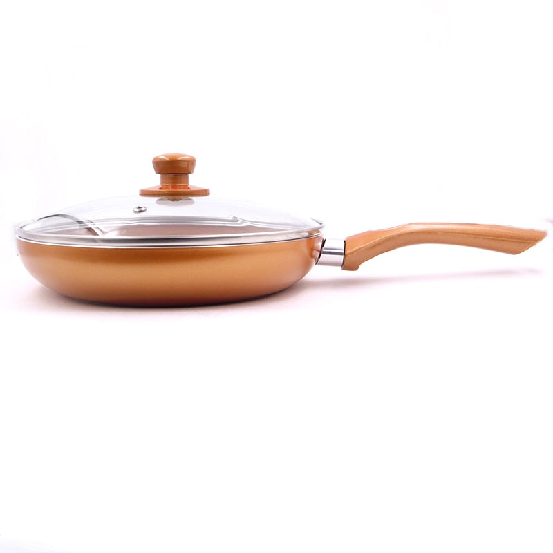 Frigideira de Cobre Anti-Aderente para Fritar sem Óleo 28cm