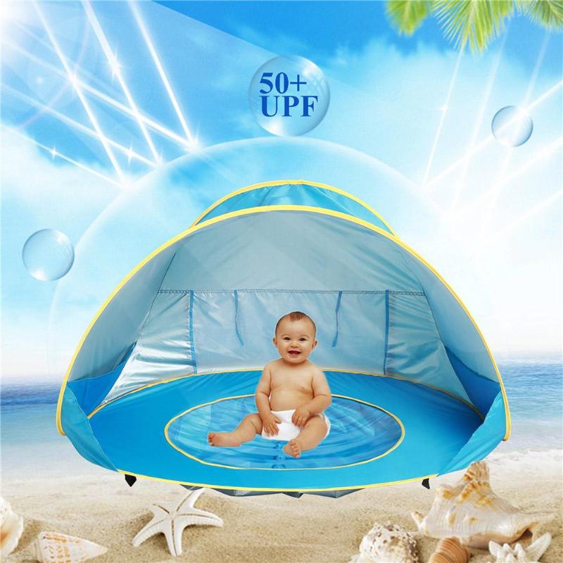Prática Barraca Infantil com Piscina e Proteção UV