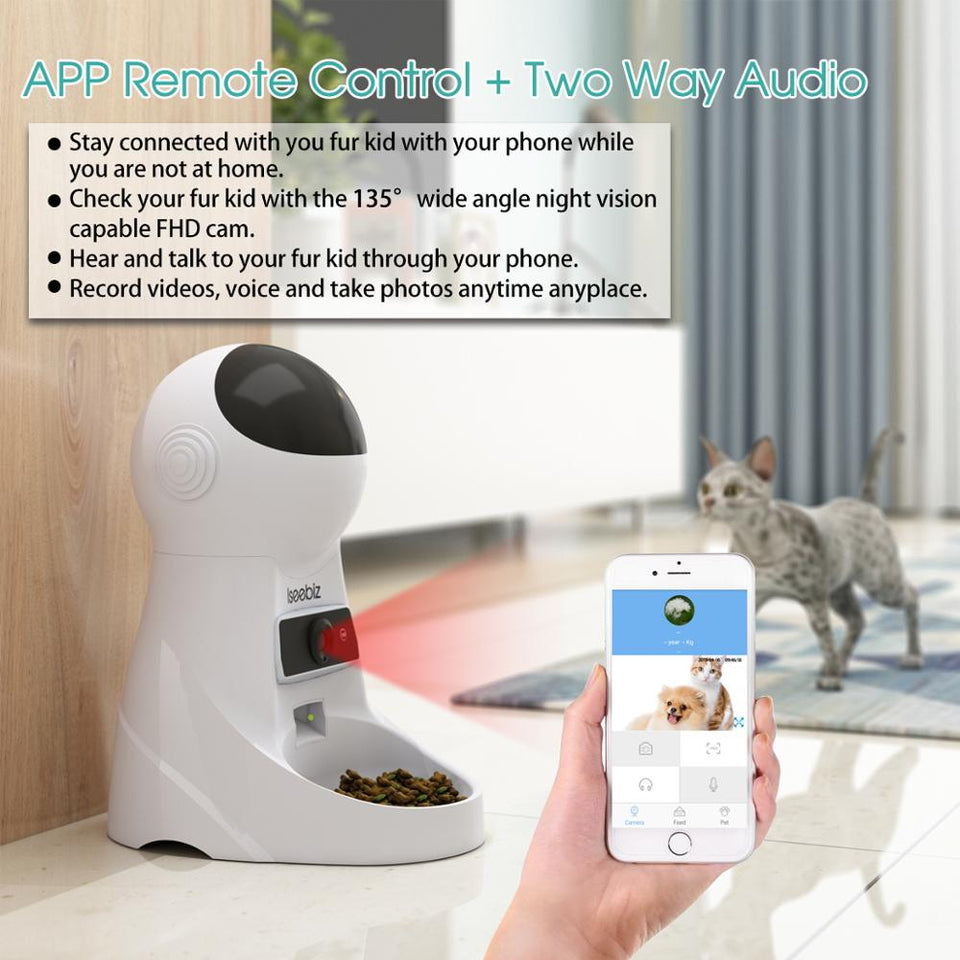 Alimentador de Pets Automático / Também pode ser controlado pelo App