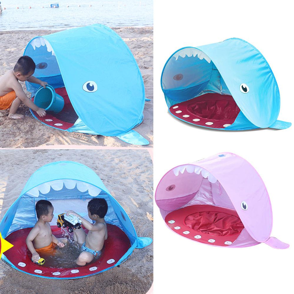 Prática Barraca Infantil com Piscina e Proteção UV